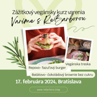 Kurz vegánskeho varenia, 17.2.2024, ďalší termín 20.4.2024